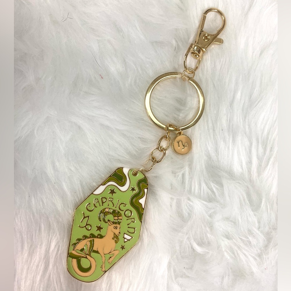 Capricorn Metal Zodiac Keychain